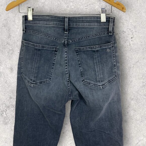 RAG & Bone Nina High Waist Ankle Skinny Jeans Grey Universe Size 25 Crop Denim - Picture 13 of 14